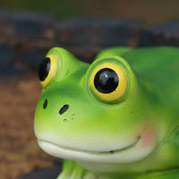 Resin Frog Sewer Decor Cute Creature Design for Outdoor, Garden