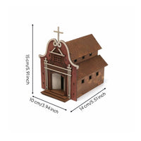 1:72 Scale Cathedral Model Handmade Gift Scale Model Kit Brain Teaser
