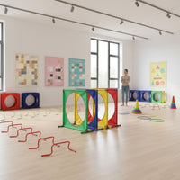 Hurdle Tunnel Set Portable Kids Obstacle Course Easy to Clean for Preschoolers