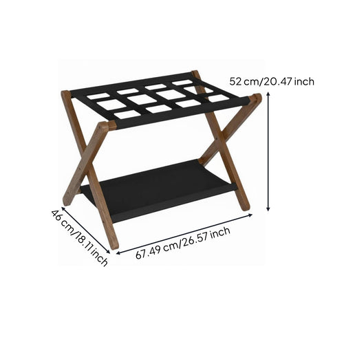 Double Layer Luggage Rack Space-Saving Foldable Suitcase Stand Portable