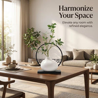 New Chinese Artificial Plant with Decorative Screen, Elegant Faux Plant Display for Living Room, Study, Tea Room
