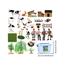 Farm Animal Playset Hand Painted Realistic Animal Figures for Kids