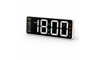 Weekday Indicators LED Digital Alarm Clock Large Display Digital Desk Clock Simple Operation Desktop Device Rounded Corners