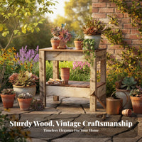 2-Tier Plant Stand Multi-Functional Two-Tier Console Table Sturdy Construction