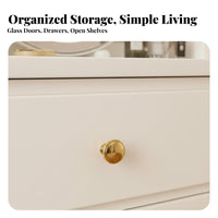 Makeup Cabinet with Lighted Mirror Modern Minimalist Design Vanity Set Integrated Chest of Drawers Includes Matching Stool