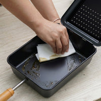 Foldable Camping Pan with Lid Portable Folding Camping Pan Lightweight Outdoor Griddle Compact for Backpackers