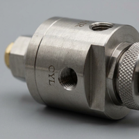 Stainless Steel Two-Fluid Mist, Gas-Water Mixing Nozzle, Industrial Spray Head,  #variant:Fan-shaped Air Atomizing Nozzle with Silencer