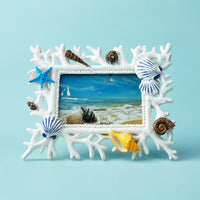 Coral Photo Frame Decorative Seaside Photo Frame White