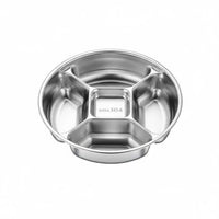 Stainless Steel Divided Plate Long-Lasting Metal Portion Control Plate