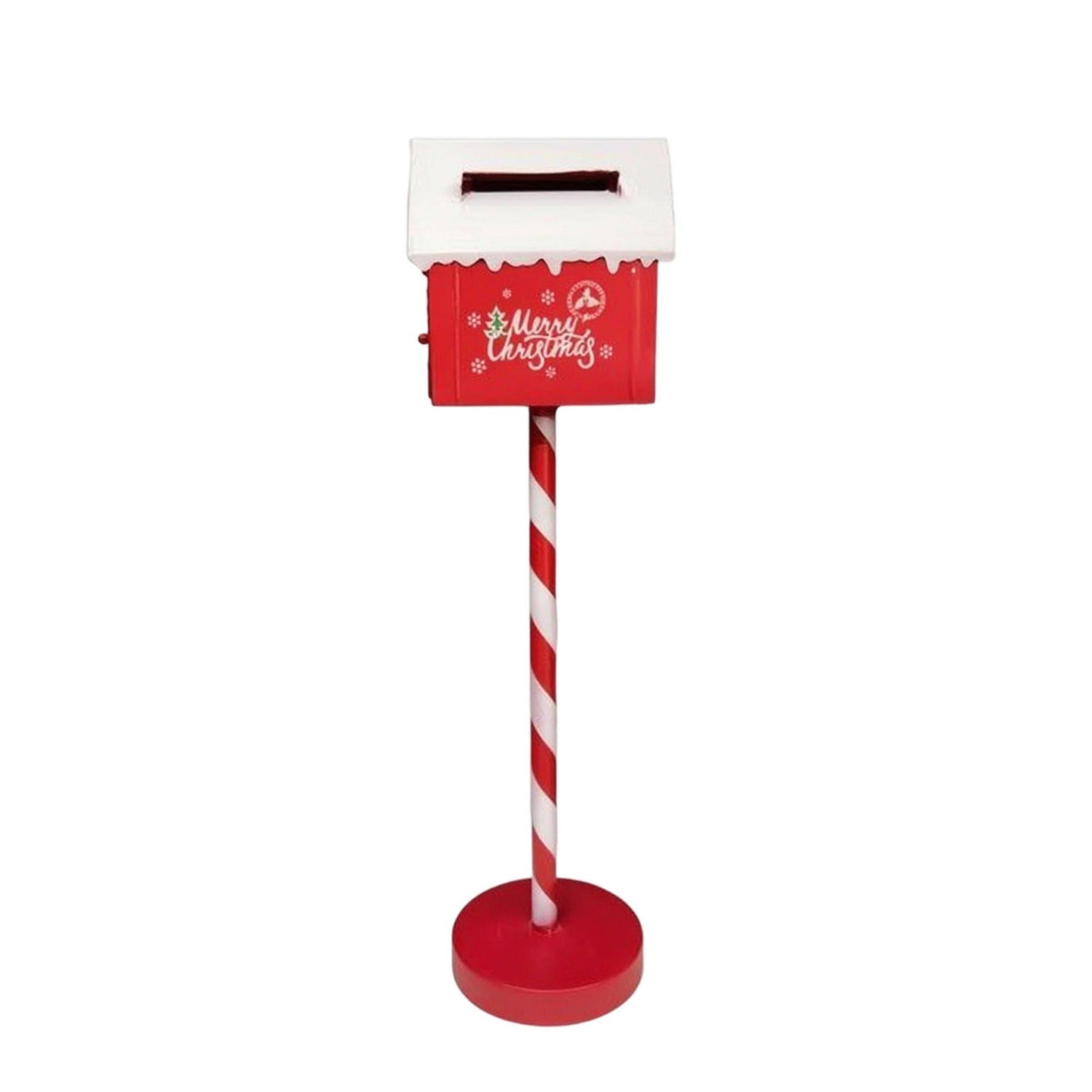 Christmas Mailbox Freestanding Mailbox with Post Red for Entryway