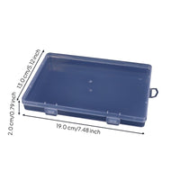 Clear Rectangular Storage Box, Multi-Size Plastic Organizer with Lid, Stackable Container for Hardware, Jewelry, Crafts