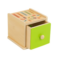 Wooden Educational Coin Box for Color and Shape Recognition
