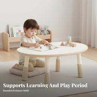 Adjustable Peanut-Shaped Desk Wipe-Clean Desktop for Playroom, Toddlers, Parents