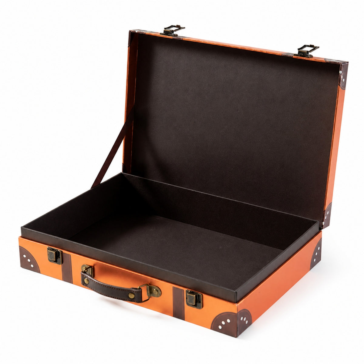 Suitcase Box Stylish Leatherette Box with Reusable for Gift Giving