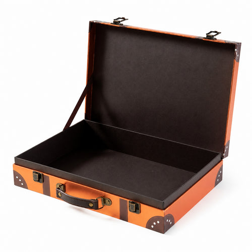 Suitcase Box Stylish Leatherette Box with Reusable for Gift Giving