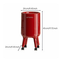 Cylindrical Trash Bin Minimalist Plastic Trash Bin Polished