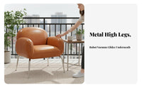 Single-Person Lazy Sofa Light Luxury Design Upholstered Armchair Space-Saving Ergonomic Comfort for Homeowners, Balcony, Bedroom