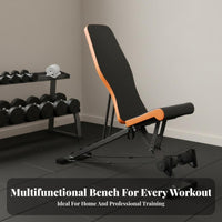 Full Body Workout Adjustable Weight Bench Heavy Duty Multi-Functional Exercise Bench Thick Padding Roman Chair Stable Design for Bodybuilders, Weightlifters, Home Gym, Strength Training