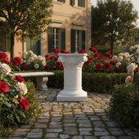 Roman Column Pedestal European Style Decorative Column Statue Base Weather Resistant Greek Pillar Plant Stand for Outdoor, Balcony, Wedding