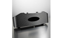 Vehicle Headrest Organizer with Tissue Box Carbon Fiber Texture Backseat Organizer with Beverage Holder Holder Car Seat Rear