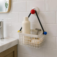 Suction Cup Wall-Mounted Facial Tissue Dispenser Basket for Bathroom