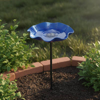 Bee Pollinator Water Feeder Decorative Metal Flower Bird Feeder Easy to Install