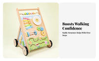 Young ChildPush Interactive Play WoodenPush Four-Wheel for Young Children