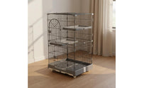 Easy to Clean Cat Villa Enclosure Pull-out Tray Multi-Level Cat Enclosure for Home
