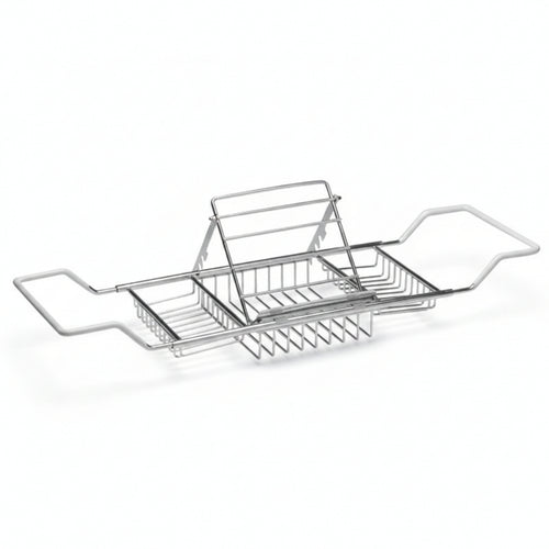 Tablet Holder Bath Rack Open Metal Extendable Bath Tray Wire Frame