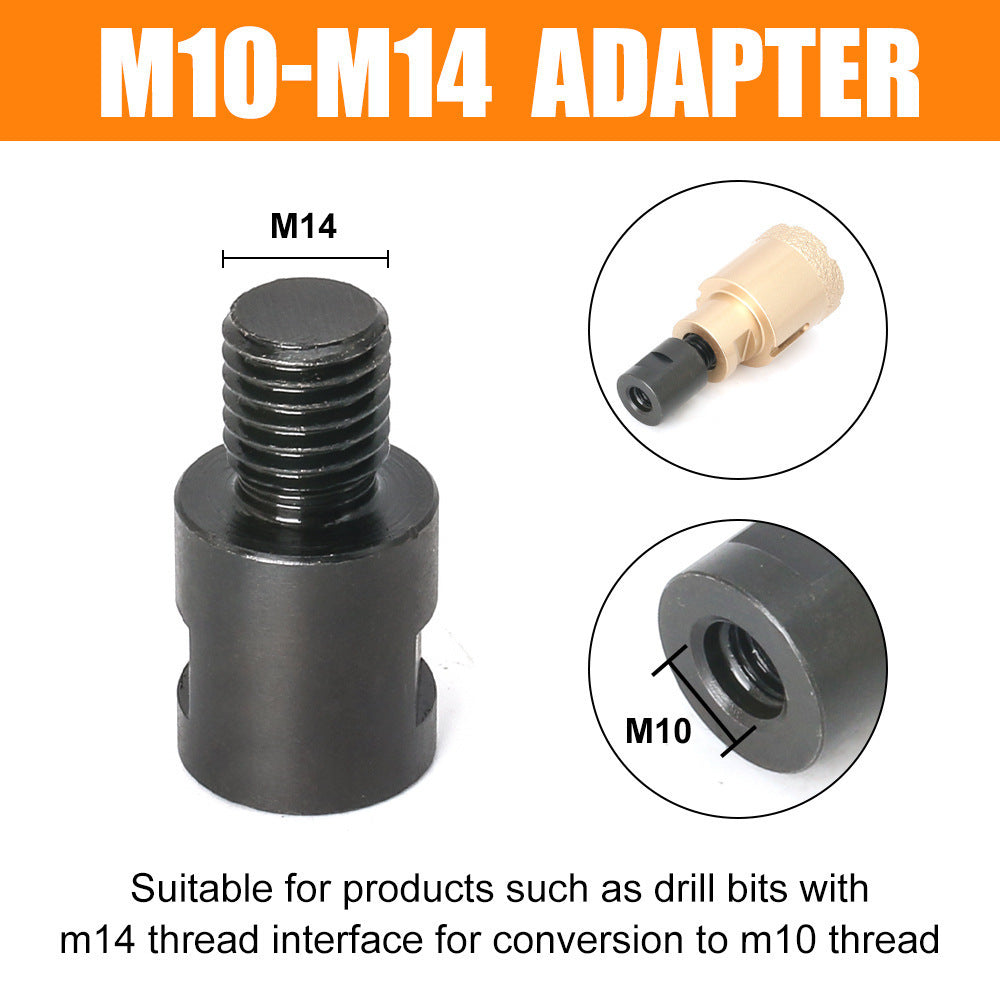 Cross-Border Hole Saw Drill Bit Conversion Adapter M10 to M14 to American Thread Connector for Angle Grinder