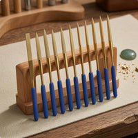 10 Pieces Blue Handle Diamond File Set Long-Lasting Cutting Performance Precision File Kit