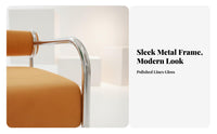 Historical-Period Perusing Seat Bauhaus Inspired Cylindrical Frame Armchair Modern Design Luxurious Padding