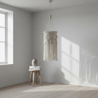 Woven Hanging Lampshade Tassel Design Woven Chandelier Shade Easy to Install