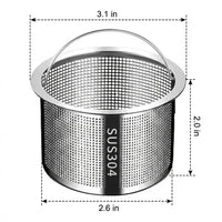 Sink Strainer with Drain Plug, 304 Stainless Steel Kitchen Sink Strainer, Anti Clogging Drain Strainer for Vegetable Washing