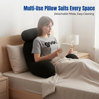 Teddy Fleece Support Pillow, Multi-Functional Bedside Pillow, Soft Plush, for Studying, Sofa, Dormitory, Random Color