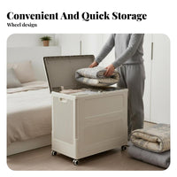 foldable Quilt Chest Large Capacity Bedding Container Foldable Design