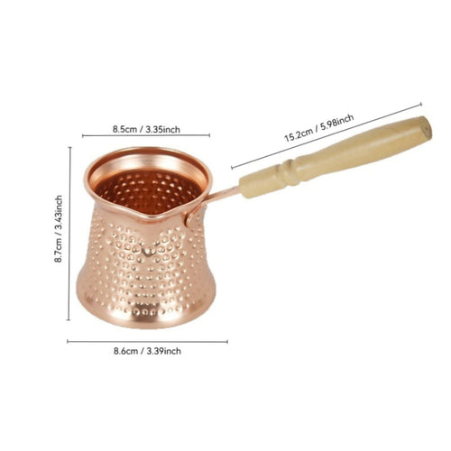 Turkish Coffee Pot Stovetop Cezve Compact for Small Kitchens, Camping, Travelers