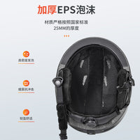 跨境新款滑雪头盔套成人儿童户外运动通用一体成型配风镜带安全帽