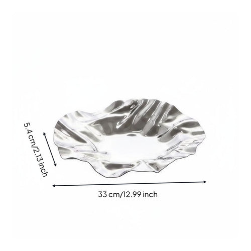 Stainless Steel Fruit Tray Minimalist Metal Snack Bowl Snack Bowl