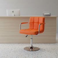 Adjustable Rotate Bar Stool Cushioned Seat Upholstered Counter Chair Modern Kitchen Island Stool Ergonomic Design for Cafe