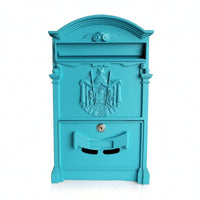 Wall-Mounted Mailbox with Lock Ornate Mail Drop Box Secure for Outdoor
