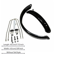 2 Pieces 16-Inch Bike Mudguards Glossy Cycle Mudguard Set Metal Support Rods