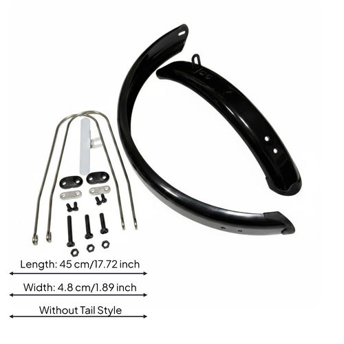 2 Pieces 16-Inch Bike Mudguards Glossy Cycle Mudguard Set Metal Support Rods