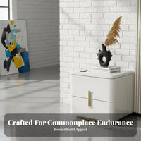 2-Drawer Bedside Table Modern Design Nightstand Stable long-lasting for Students
