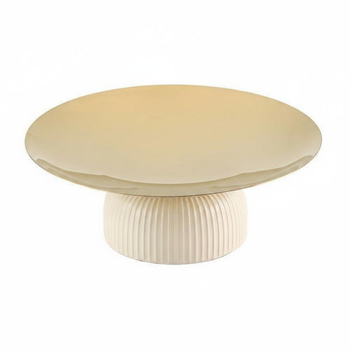 Round Pedestal Tray Glossy Display Piece Decorative
