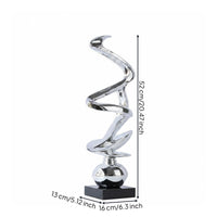 Abstract Resin Sculpture Glossy Finish Spiral Sculpture Easy to Clean Home Decor