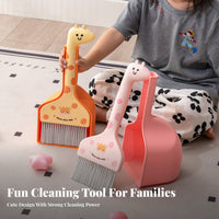 Kids Broom and Dustpan Set Lightweight Mini Hand Broom Dustpan Combo Parent-Child Interactive Young Child Cleaning Set