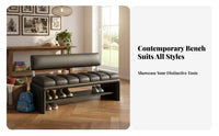Multi-Functional Shoe Changing Bench Comfortable Padded Seat Entryway Shoe Bench High-Resilience Sponge Household Furniture Easy to Clean for Families, Homeowners, Apartment Dwellers, Hallway, Cloakroom, Fitting Room, Bedroom