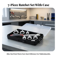 7 Pieces Heavy Duty Ratchet Wrench Kit