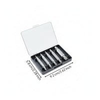 5 Pieces Screw Extractor Kit with Storage Case Compact Tools Easy for Plumbers